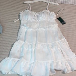 Wild fable white ruffled dress